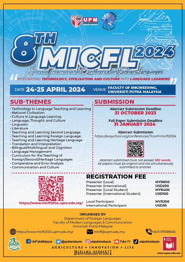 MALAYSIA INTERNATIONAL CONFERENCE ON FOREIGN LANGUAGES  (MICFL 2024)